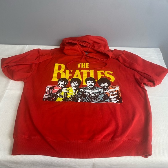 The Beatles Red Hoodie with Yellow Graphic - Picture 9 of 12